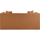  Meridian Everett 67" Cognac Vegan Leather Upholstered Loveseat IMAGE 3