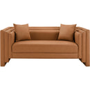  Manufacturer Color_Cognac -- Everett 67" Cognac Vegan Leather Upholstered Loveseat IMAGE 4