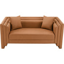  Manufacturer Color_Cognac -- Everett 67" Cognac Vegan Leather Upholstered Loveseat IMAGE 5