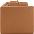  Meridian Everett 67" Cognac Vegan Leather Upholstered Loveseat IMAGE 7