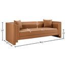  Manufacturer Color_Cognac -- Everett 88.5" Cognac Vegan Leather Upholstered Sofa IMAGE 14