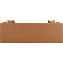  Meridian Everett 88.5" Cognac Vegan Leather Upholstered Sofa IMAGE 3