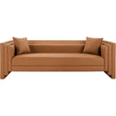  Manufacturer Color_Cognac -- Everett 88.5" Cognac Vegan Leather Upholstered Sofa IMAGE 4