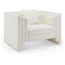  Manufacturer Color_Cream -- Everett Cream Vegan Leather Upholstered Chair IMAGE 1