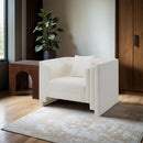  Manufacturer Color_Cream -- Everett Cream Vegan Leather Upholstered Chair IMAGE 2