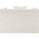  Meridian Everett Cream Vegan Leather Upholstered Chair IMAGE 3