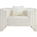  Manufacturer Color_Cream -- Everett Cream Vegan Leather Upholstered Chair IMAGE 4