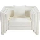  Manufacturer Color_Cream -- Everett Cream Vegan Leather Upholstered Chair IMAGE 5