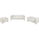  Manufacturer Color_Cream -- Everett 67" Cream Vegan Leather Upholstered Loveseat IMAGE 11
