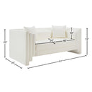  Manufacturer Color_Cream -- Everett 67" Cream Vegan Leather Upholstered Loveseat IMAGE 14