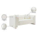  Manufacturer Color_Cream -- Everett 67" Cream Vegan Leather Upholstered Loveseat IMAGE 15