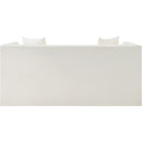  Manufacturer Color_Cream -- Everett 67" Cream Vegan Leather Upholstered Loveseat IMAGE 3