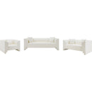  Meridian Everett 88.5" Cream Vegan Leather Upholstered Sofa IMAGE 12