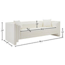  Manufacturer Color_Cream -- Everett 88.5" Cream Vegan Leather Upholstered Sofa IMAGE 14