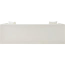  Manufacturer Color_Cream -- Everett 88.5" Cream Vegan Leather Upholstered Sofa IMAGE 3