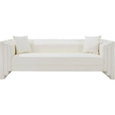  Manufacturer Color_Cream -- Everett 88.5" Cream Vegan Leather Upholstered Sofa IMAGE 4