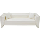  Manufacturer Color_Cream -- Everett 88.5" Cream Vegan Leather Upholstered Sofa IMAGE 5