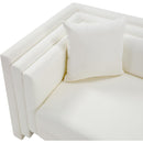  Meridian Everett 88.5" Cream Vegan Leather Upholstered Sofa IMAGE 9
