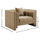  Manufacturer Color_Tan -- Everett Tan Vegan Leather Upholstered Chair IMAGE 14