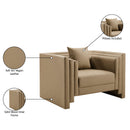  Manufacturer Color_Tan -- Everett Tan Vegan Leather Upholstered Chair IMAGE 15