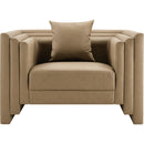  Manufacturer Color_Tan -- Everett Tan Vegan Leather Upholstered Chair IMAGE 4