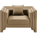  Meridian Everett Tan Vegan Leather Upholstered Chair IMAGE 5
