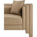  Meridian Everett Tan Vegan Leather Upholstered Chair IMAGE 8