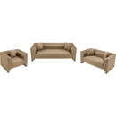  Meridian Everett 67" Tan Vegan Leather Upholstered Loveseat IMAGE 11