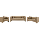  Manufacturer Color_Tan -- Everett 67" Tan Vegan Leather Upholstered Loveseat IMAGE 12