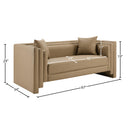 Manufacturer Color_Tan -- Everett 67" Tan Vegan Leather Upholstered Loveseat IMAGE 14