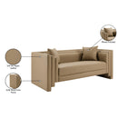  Manufacturer Color_Tan -- Everett 67" Tan Vegan Leather Upholstered Loveseat IMAGE 15