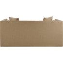  Manufacturer Color_Tan -- Everett 67" Tan Vegan Leather Upholstered Loveseat IMAGE 3