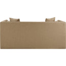  Meridian Everett 67" Tan Vegan Leather Upholstered Loveseat IMAGE 3