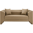  Manufacturer Color_Tan -- Everett 67" Tan Vegan Leather Upholstered Loveseat IMAGE 4