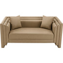  Manufacturer Color_Tan -- Everett 67" Tan Vegan Leather Upholstered Loveseat IMAGE 5