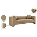  Manufacturer Color_Tan -- Everett 88.5" Tan Vegan Leather Upholstered Sofa IMAGE 15