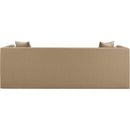  Meridian Everett 88.5" Tan Vegan Leather Upholstered Sofa IMAGE 3