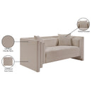  Manufacturer Color_Beige -- Meridian Everett Stationary Fabric Loveseat IMAGE 13