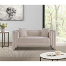  Manufacturer Color_Beige -- Meridian Everett Stationary Fabric Loveseat IMAGE 2