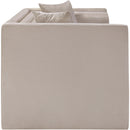 Meridian Everett Beige Chenille Fabric Loveseat IMAGE 4