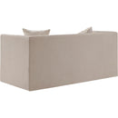 Meridian Everett Beige Chenille Fabric Loveseat IMAGE 7