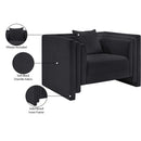  Manufacturer Color_Black -- Everett Black Chenille Fabric Upholstered Chair IMAGE 13