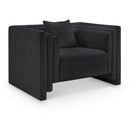  Manufacturer Color_Black -- Everett Black Chenille Fabric Upholstered Chair IMAGE 1