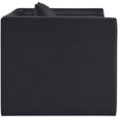  Manufacturer Color_Black -- Everett Black Chenille Fabric Upholstered Chair IMAGE 4