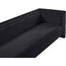 Meridian Everett Black Chenille Fabric Sofa IMAGE 10