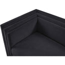 Meridian Everett Black Chenille Fabric Sofa IMAGE 13