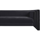  Manufacturer Color_Black -- Everett 88.5" Black Chenille Fabric Upholstered Sofa IMAGE 14