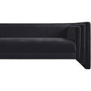 Meridian Everett Black Chenille Fabric Sofa IMAGE 14