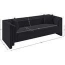  Manufacturer Color_Black -- Everett 88.5" Black Chenille Fabric Upholstered Sofa IMAGE 18
