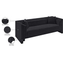 Manufacturer Color_Black -- Everett 88.5" Black Chenille Fabric Upholstered Sofa IMAGE 19
